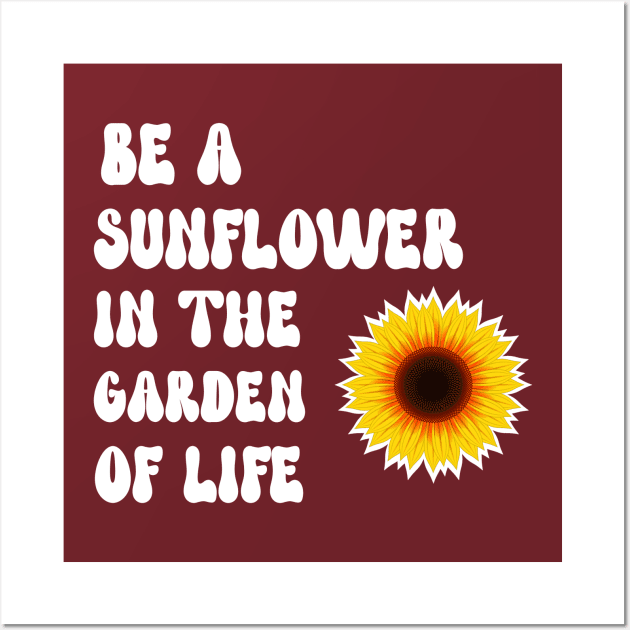 YELLOW Sunflower Inspirational Quote Wall Art by SartorisArt1